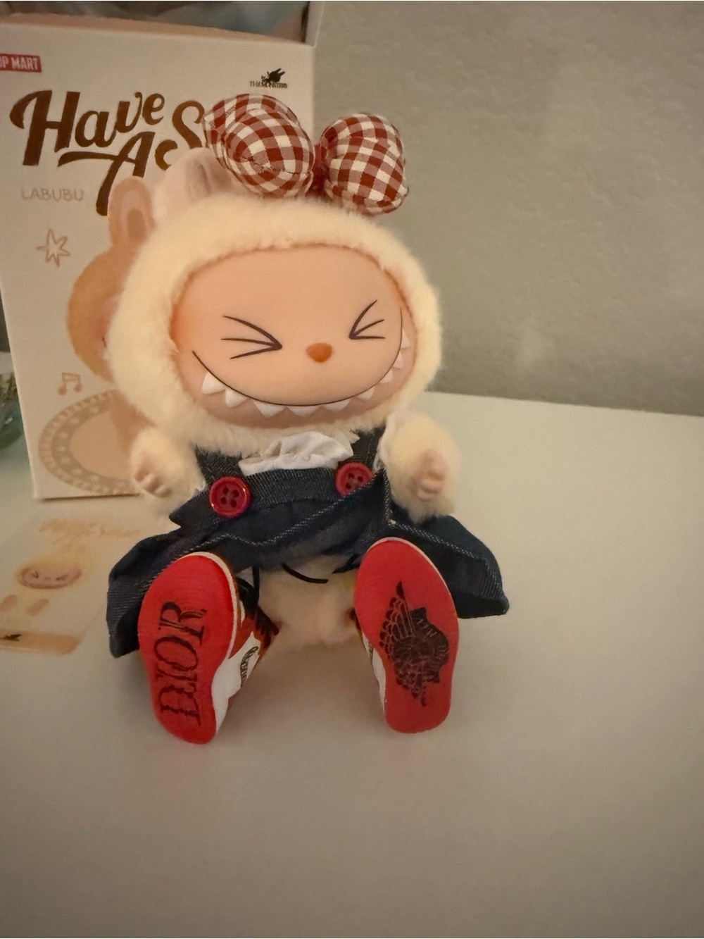 Labubu Have a Seat Pop Mart + Custom Denim Outfit - Picture 11 of 16